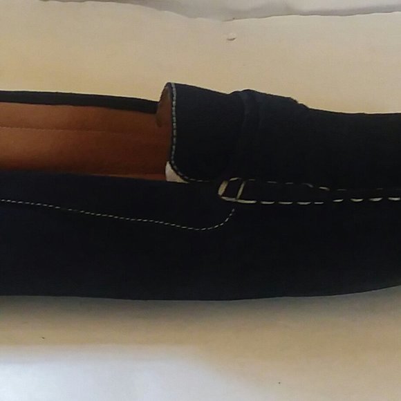 #40 New Bacco Bucci Studio Navy Suede Loafers main image 5